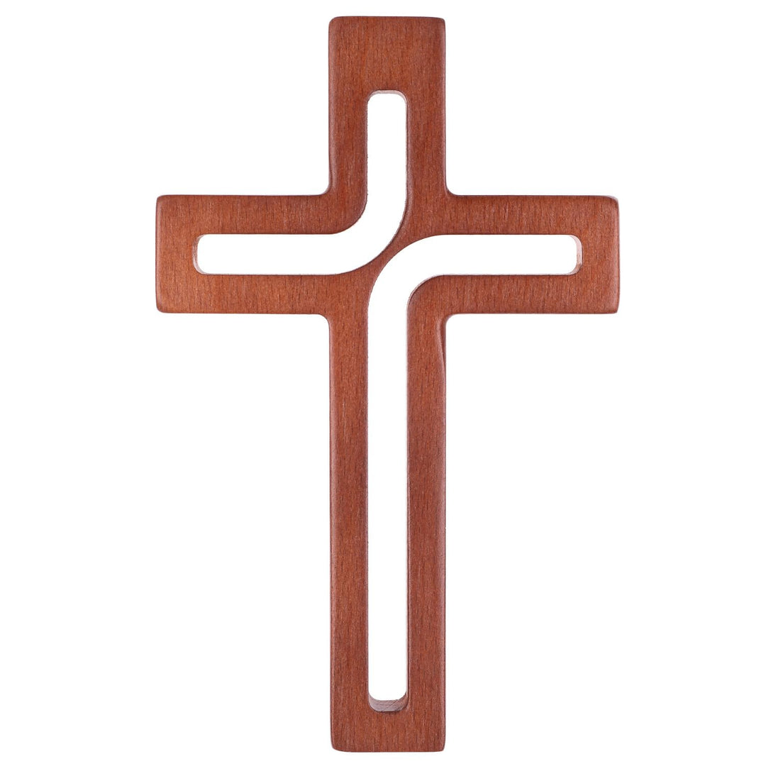 Drewniane Krzyże Hängendes Kreuz aus Buchenholz Modern Wandkreuz Kruzifix Glatte Oberfläche Hängend