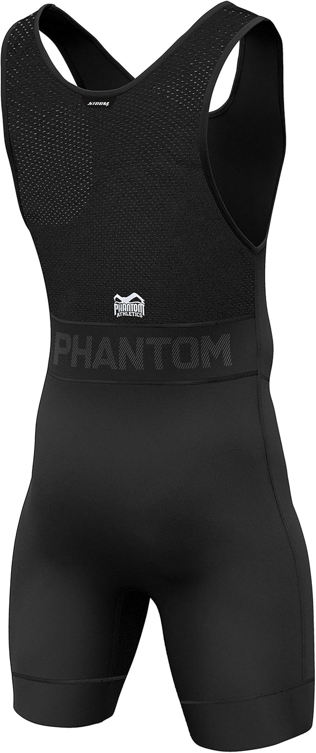 Phantom Athletics Ringertrikot Storm - Wrestling Ringeranzug Herren XL Storm - Schwarz, XL Storm - S