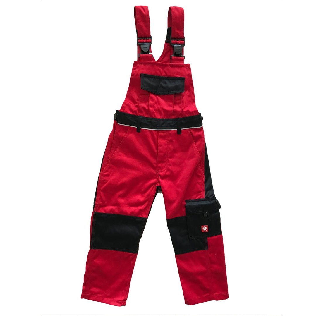 Engelbert Strauss Kinder Latzhose e.s. image, Farbe:rot/schwarz, GröÃŸe:122/128-6/8 Jahre