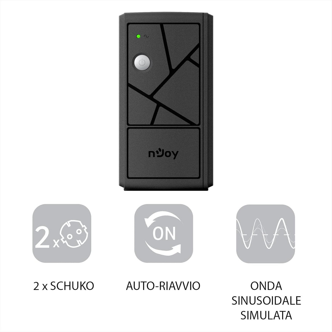 NJOY Keen 800 Unterbrechungsfreie Stromversorgung 800 VA 480 W | Blackout- und Spannungsschutz | Lin