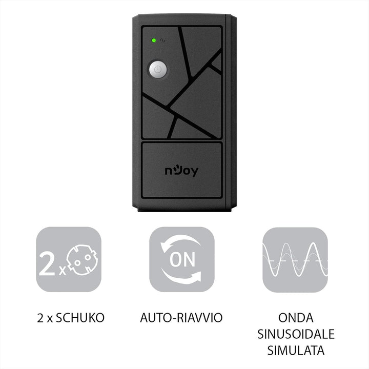 NJOY Keen 800 Unterbrechungsfreie Stromversorgung 800 VA 480 W | Blackout- und Spannungsschutz | Lin