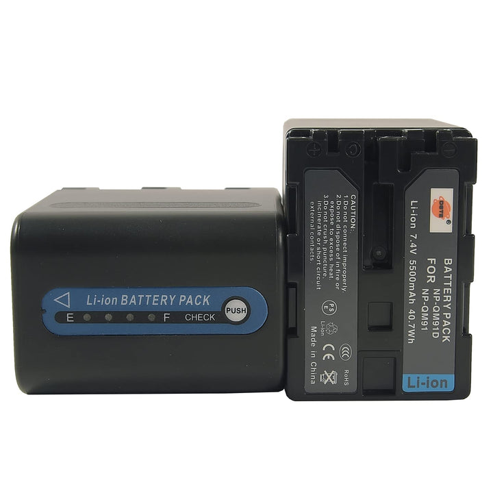 DSTE 2-Pack Ersatz Batterie Akku for Sony NP-QM91D CCD-TRV118 CCD-TRV128 CCD-TRV138 CCD-TRV228 CCD-T