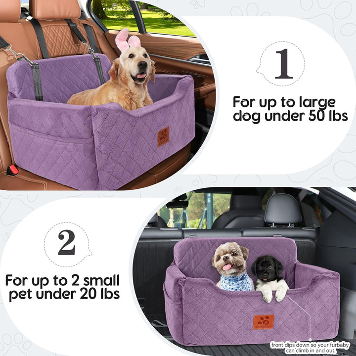 Hunde Autositz für mittlere/grosse Hunde, Hundesitz für Hunde unter 22Kg oder 2 kleine, Abnehmbarer