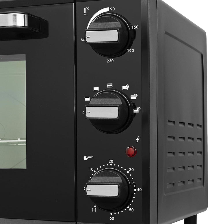 Tristar Umluft-Ofen - 1500 Watt, 28l Volumen, Timerfunktion, Doppelglastür, Regelbarer Thermostat bi