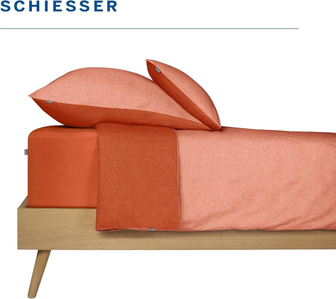 Schiesser Wende-Bettwäscheset Doubleface in angenehm glatter Renforcé Qualität, Made IN Green, Farbe