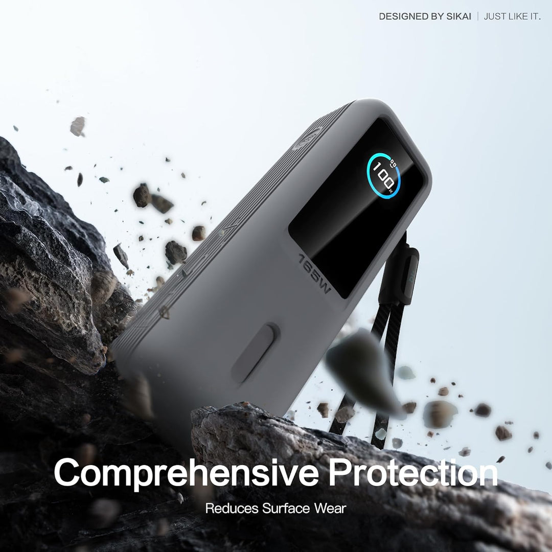 Sikai Silikonhülle für Anker Laptop Powerbank 165W(25000mAh) mit 1/4 Zoll Mutterloch,TF/SIM Karte,Ka