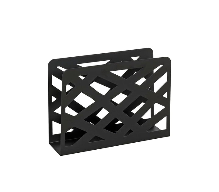 HAKU Möbel Zeitungsständer, Metall, schwarz, B 35 x T 10 x H 26 cm