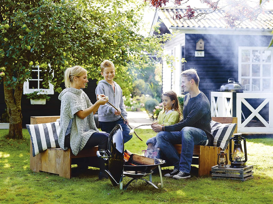 Weber Fireplace, mobile Feuerstelle mit Standfuss, schwarz,