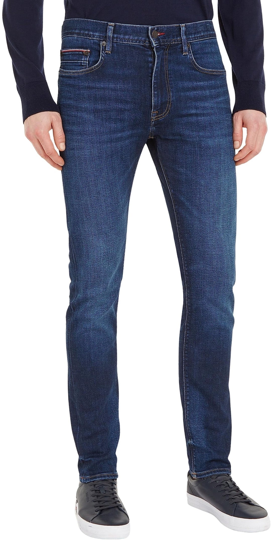 Tommy Hilfiger Herren Slim Bleecker Pstr Morton Indigo Jeanshosen 31W / 34L Denim (Morton Indigo), 3