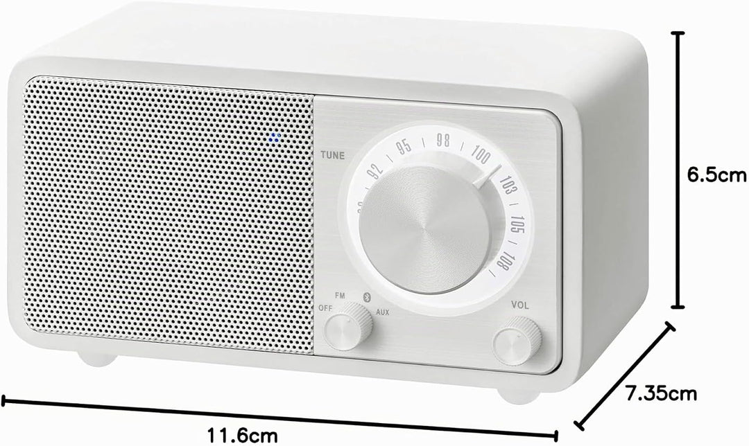 Sangean WR-7 tragbares Desktop-Radio (FM-RDS-Tuner, Bluetooth, AUX-In, integrierter Lautsprecher, Ak