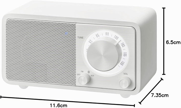 Sangean WR-7 tragbares Desktop-Radio (FM-RDS-Tuner, Bluetooth, AUX-In, integrierter Lautsprecher, Ak