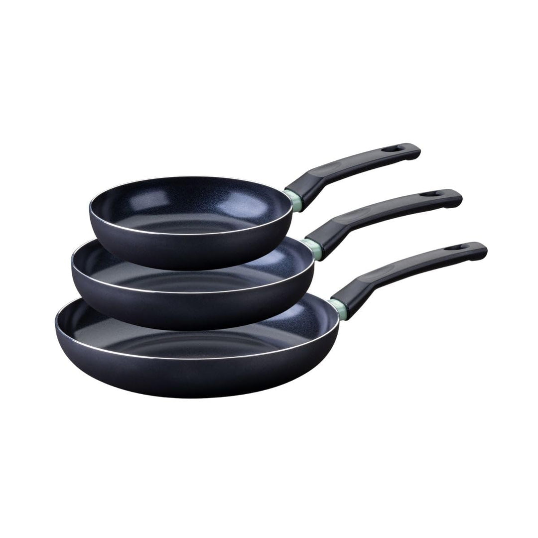 Fackelmann 9429550 Pfannen-Set, 2-teilig, antihaftbeschichtet, Keramikbeschichtung, 20, 24 und 28 cm