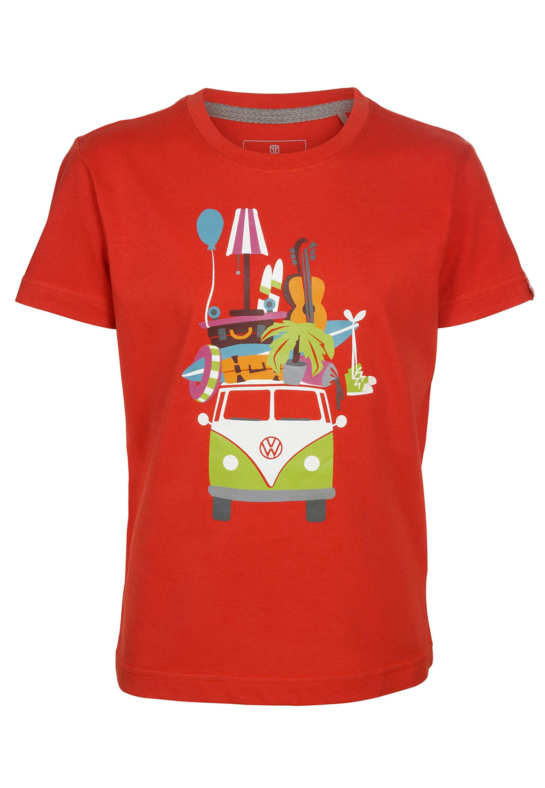 ELKLINE Kinder T-Shirt Huckepack VW-Bulli Print 3041179, 116 Mandarin