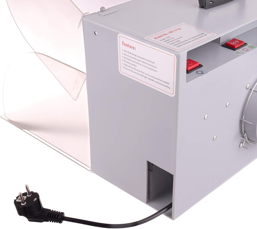 Tragbar Airbrush Lackierkabine Abluftventilator Filter-Malen Innen Drehtisch ‎BD-512-1, ‎BD-512-1