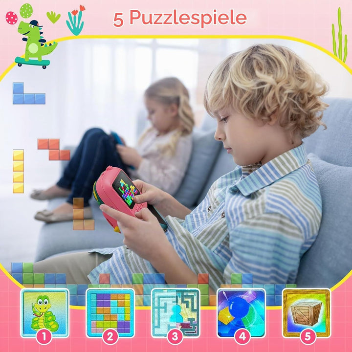 Kinderkamera Sofortbildkamera, CAMCLID 2,4 Zoll Digitalkamera Kinder Dinosaurier Sofortbildkamera mi