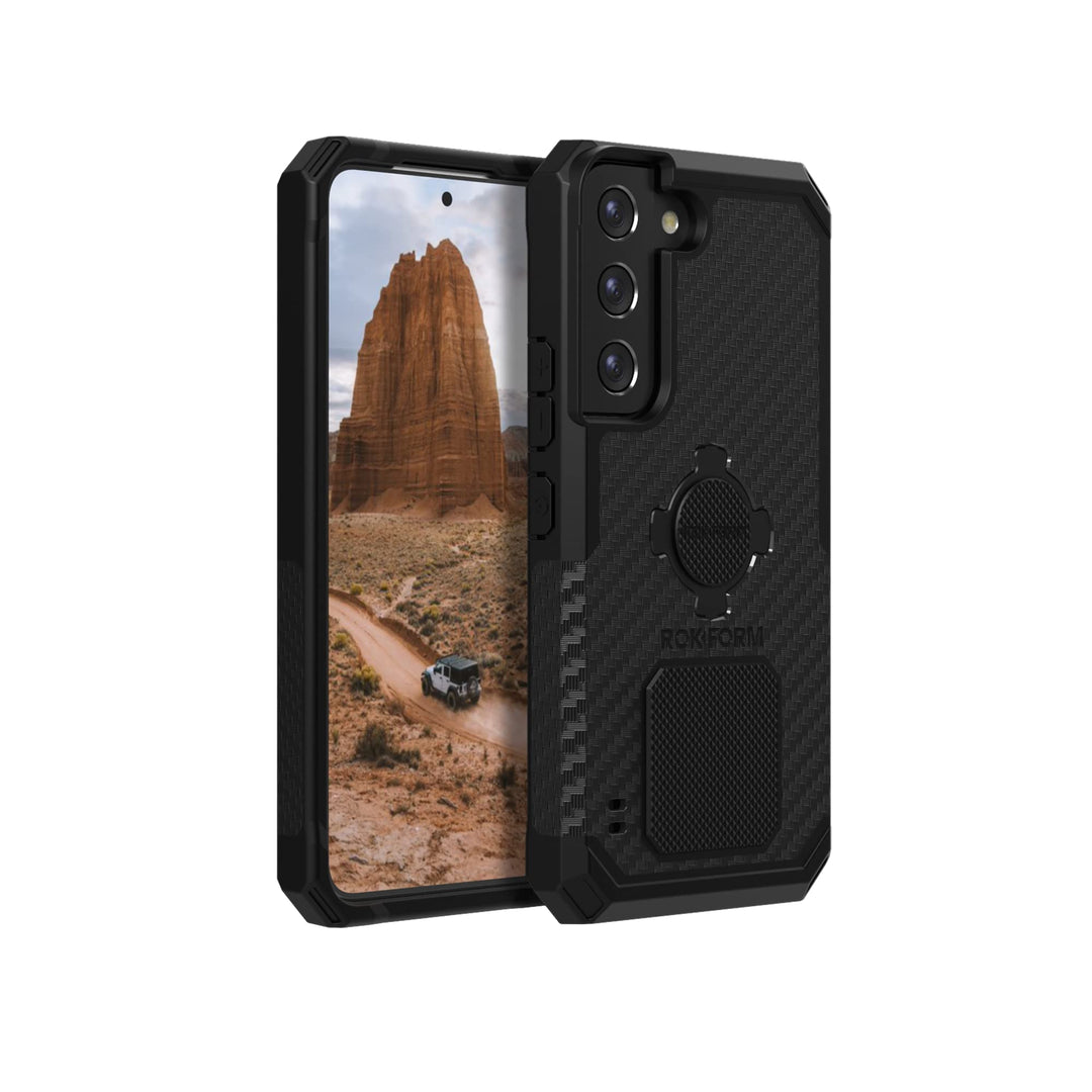 Rokform Galaxy S22 Hülle, Rugged Series, magnetische Hülle mit Drehverschluss, sturzgeprüfte Rüstung
