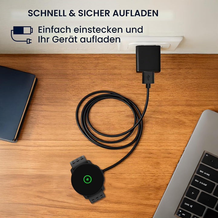 kwmobile USB Kabel Charger kompatibel mit Suunto 9 Peak Pro Ladekabel - Smart Watch Ersatzkabel - Fi