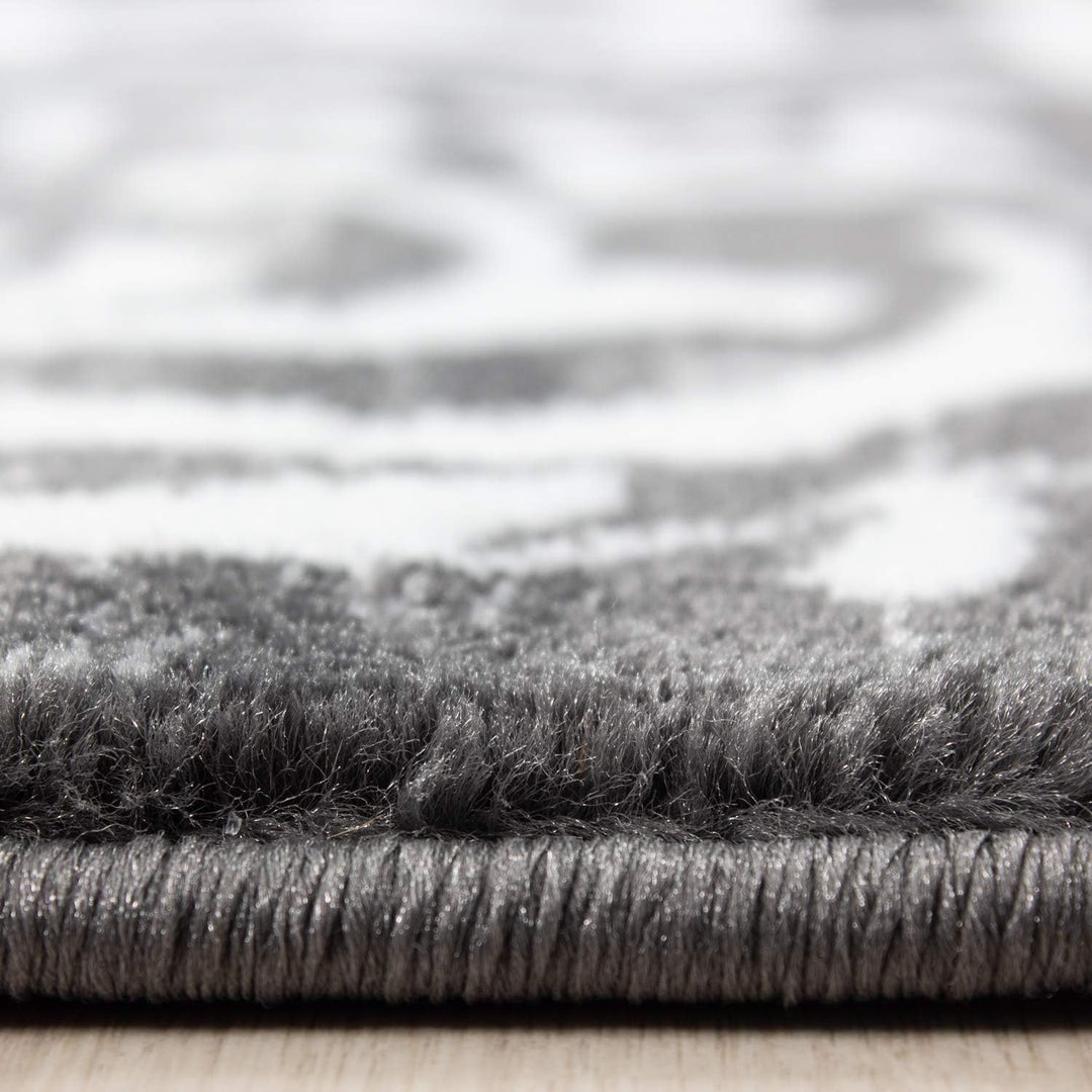 Kurzflor Teppich Wohnzimmer Mäander Design Schlafzimmer Flur Wohnzimmerteppich Pflegeleicht Läufer T