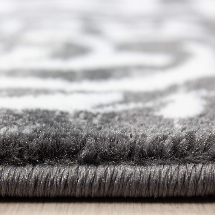 Kurzflor Teppich Wohnzimmer Mäander Design Schlafzimmer Flur Wohnzimmerteppich Pflegeleicht Läufer T