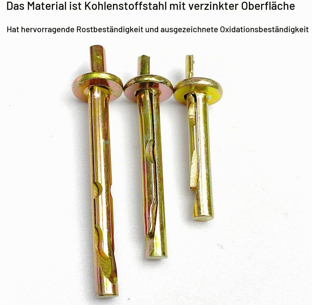 Deckennagel Dübel M6 x 40 Deckendübel Beton 90Stk Deckenanker Metallschlagdübel für Befestigungen in