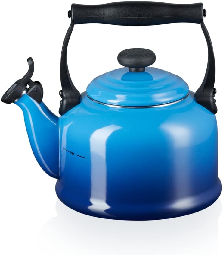 Le Creuset Wasserkessel Tradition, Füllmenge: 2,1 l, Emaillierter Stahl, Azure, 40102022200000, Azur