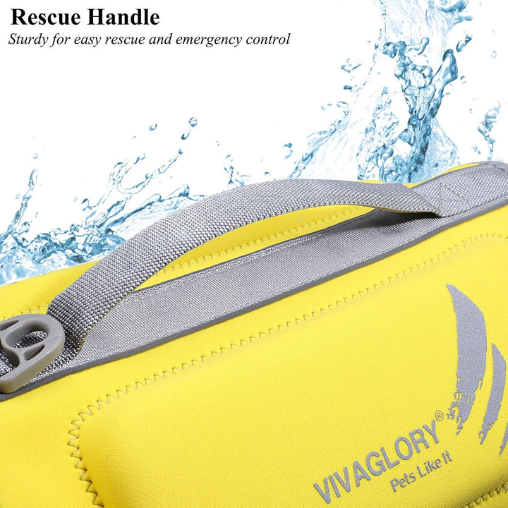 VIVAGLORY High Buoyancy Schwimmweste Hund, Rettungsweste, Hundeschwimmweste für Bootfahren, Schwimmh