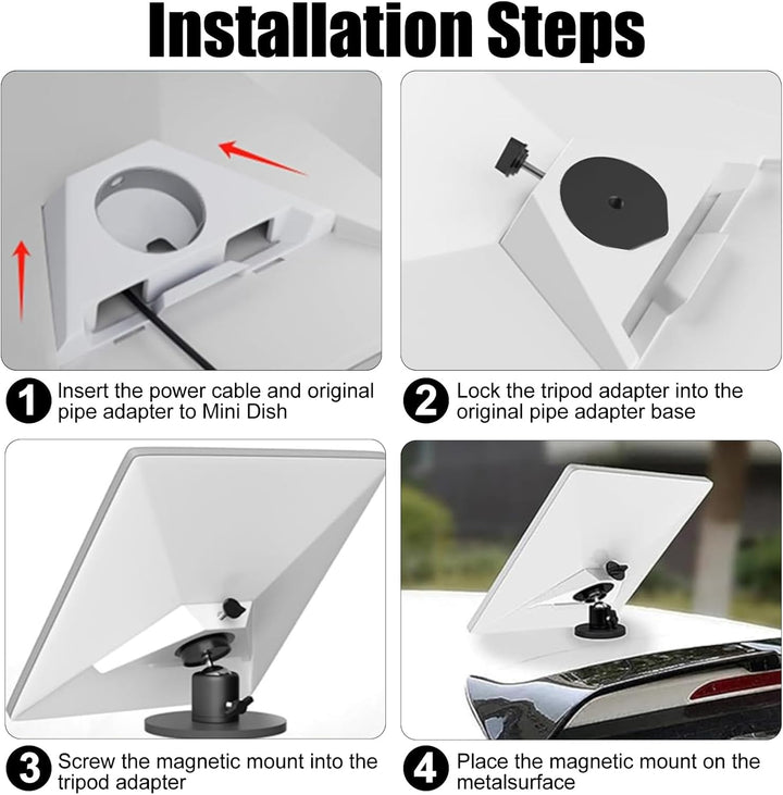 Magnetische Halterung Adapter für Starlink Mini, Einstellbarer Winkel, Magnetische Basis, 1/4 "-20 G