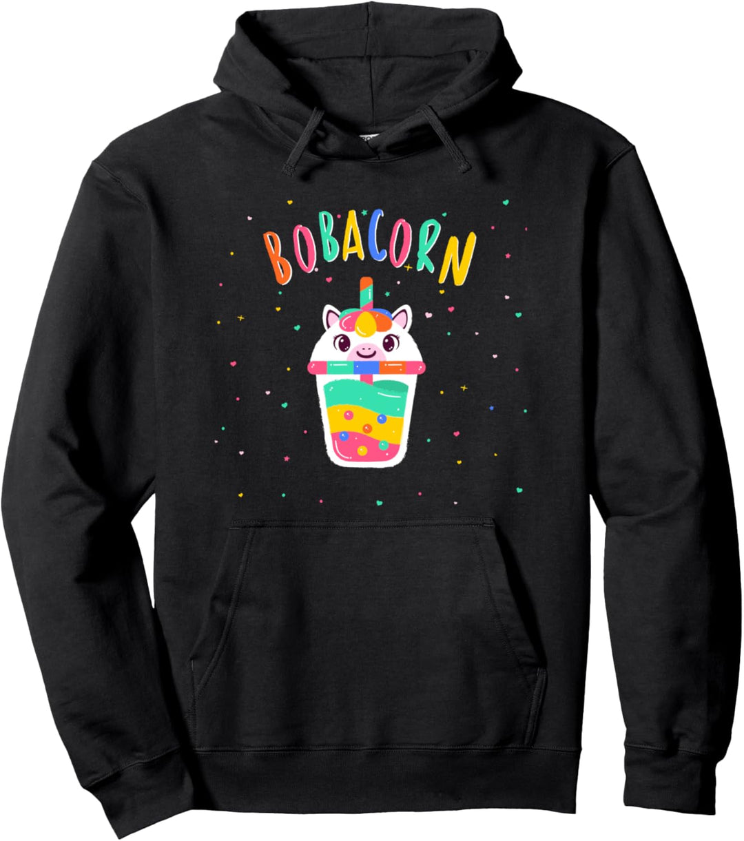 Bobacorn – niedliches Kawaii-Einhorn Bubble Tea Boba Lover Tapioka Pullover Hoodie