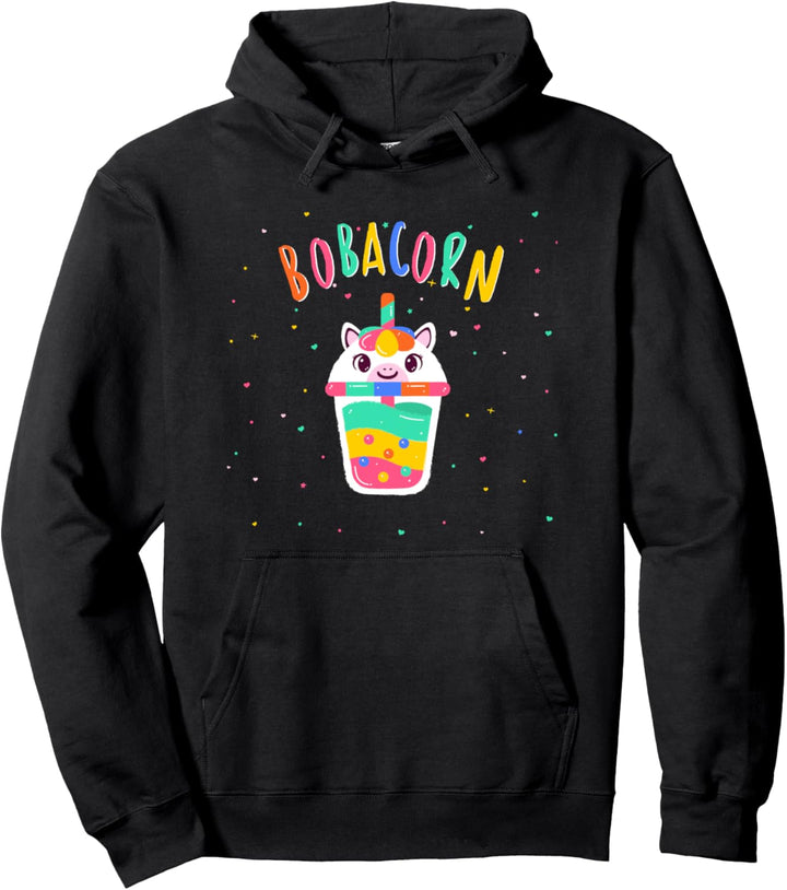 Bobacorn – niedliches Kawaii-Einhorn Bubble Tea Boba Lover Tapioka Pullover Hoodie