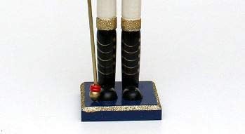 Dekohelden24 ***Holz Nussknacker XL als König mit goldenem Glitter, L/B/H: 12,5 x 11 x 50 cm. 50 cm