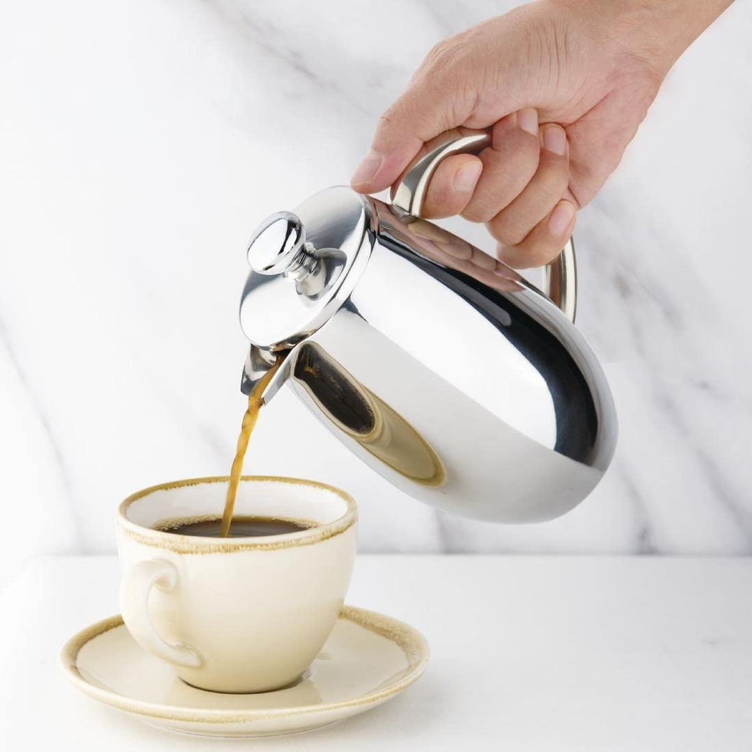 Olympia Cafetiere Insulated St/St - 3 Cup 350ml, Silber