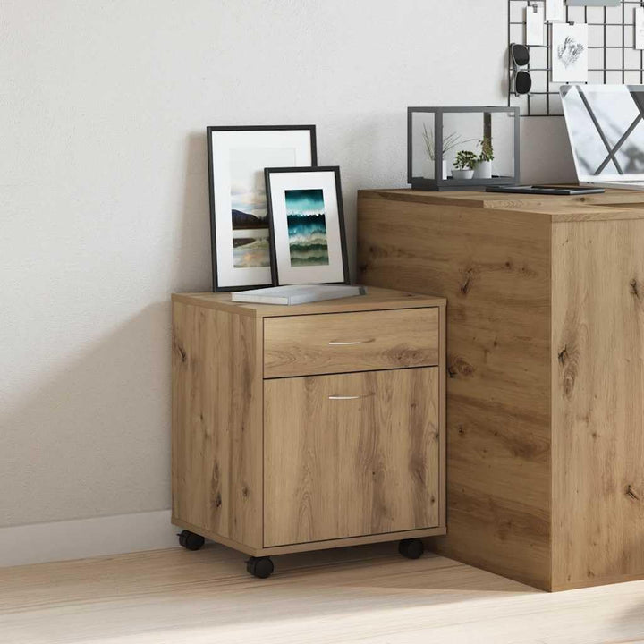 vidaXL Rollcontainer, Aktenschrank mit Stauraum, Rollschrank für Büro Arbeitszimmer, Bürocontainer B
