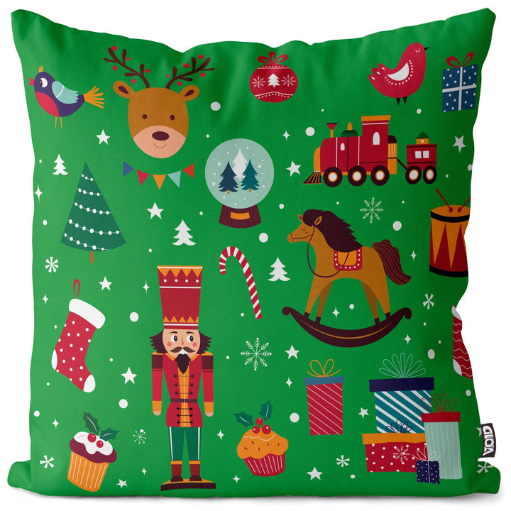 VOID 1 grün Kissenbezug Kissenhülle Sofakissen Kissen Deko Weihnachten Winter Weihnachtsdeko, Kissen