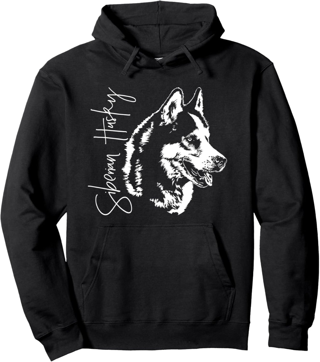 Siberian Husky Schlittenhund Hunde Portrait Hundeportrait Pullover Hoodie