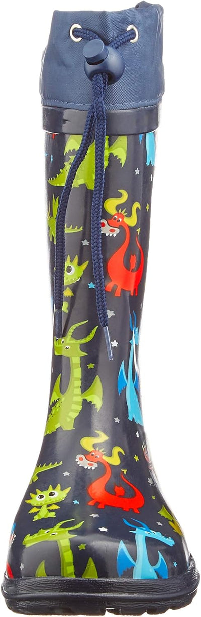Beck Jungen Drachen Gummistiefel 21 EU Blau, 21 EU Blau