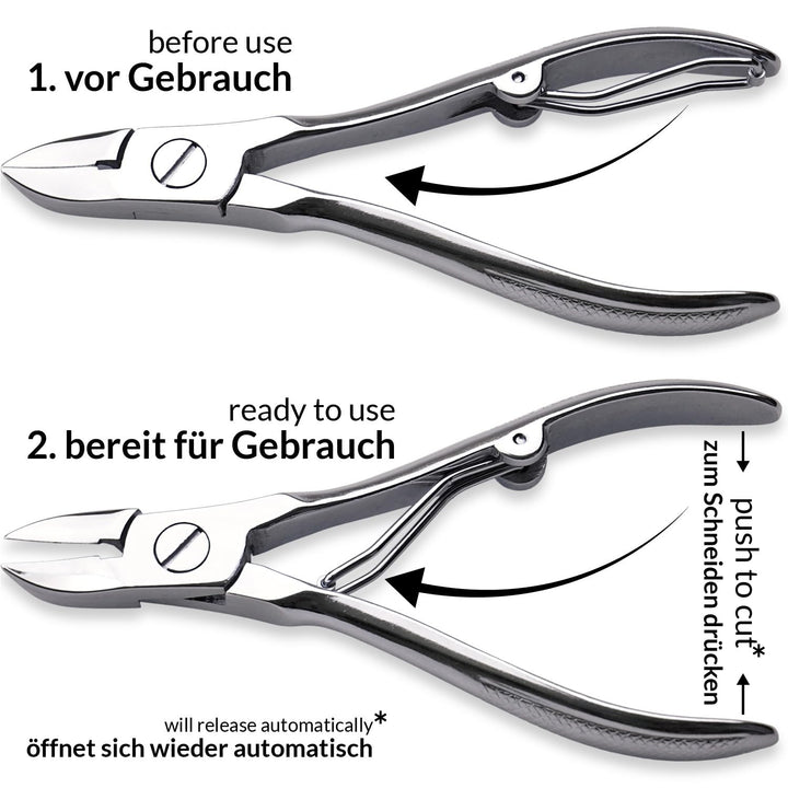 marQus Solingen Maniküre Set Herren und Damen 7 Teile mit Nagelzange - Made in Germany für Hand- und