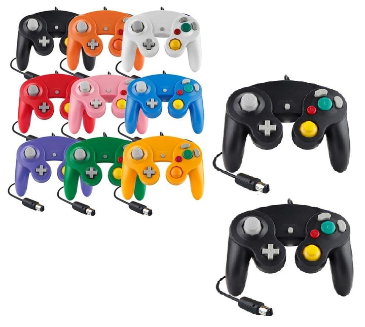 Controller Für Game Cube Weiss und Switch kabelgebunden Gamepad Joypad (Schwarz), Schwarz