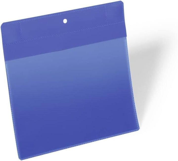 Durable Kennzeichnungstasche plus (A5 quer) Packung à  10 Stück, blau, 174607 A5 Querformat, A5 Quer