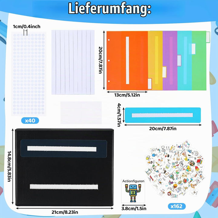 Resurhang Kommunikationsbuch, 162 Laminat-Symbol-Bilderkarten mit 5 mehrfarbigen Trennblättern, 1 Sa