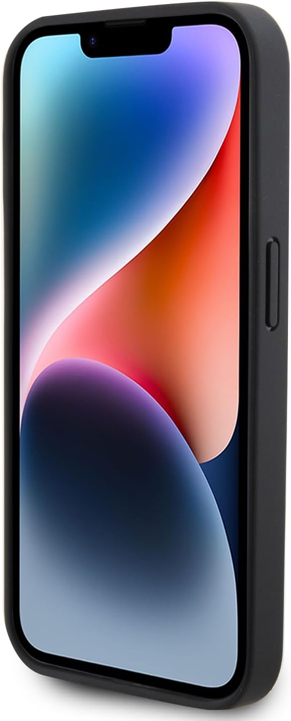 GUESS GUHCP15XP4TDPK Hülle für iPhone 15 Pro Max 6.7" Schwarz hardcase Leather 4G Diamond Triangle
