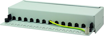 BIGtec 12 Port CAT6a Patchpanel Verteilerfeld Verteiler Patchfeld Desktop Tisch Wandmontage 500Mhz 1