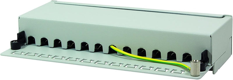 BIGtec 12 Port CAT6a Patchpanel Verteilerfeld Verteiler Patchfeld Desktop Tisch Wandmontage 500Mhz 1