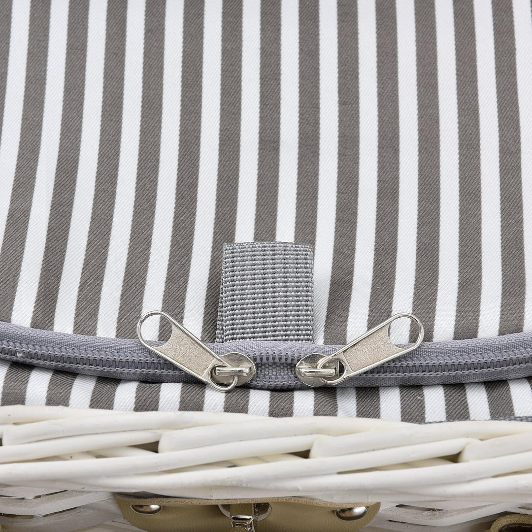 casa.pro Picknickkorb für 2 Personen Picknick-Set mit Kühltasche inkl. Geschirr Besteck Korkenzieher