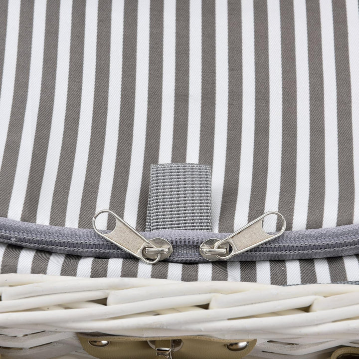 casa.pro Picknickkorb für 2 Personen Picknick-Set mit Kühltasche inkl. Geschirr Besteck Korkenzieher