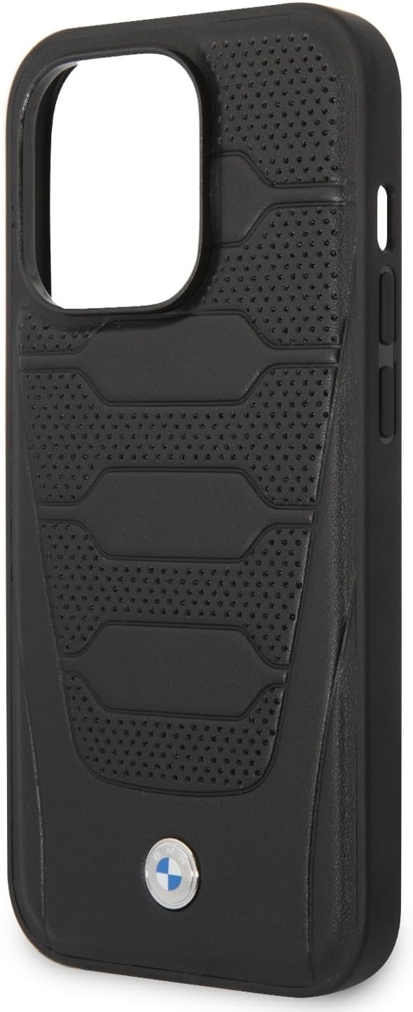 CG Mobile BMW Kompatibel mit Magsafe Signature Collection Echtleder Hülle mit perforierten Sitzen, k