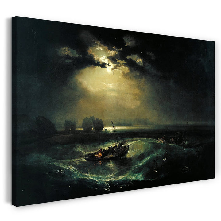 Printed Paintings Leinwand (120x80cm): William Turner - Fischer auf See 120x80 cm, 120x80 cm