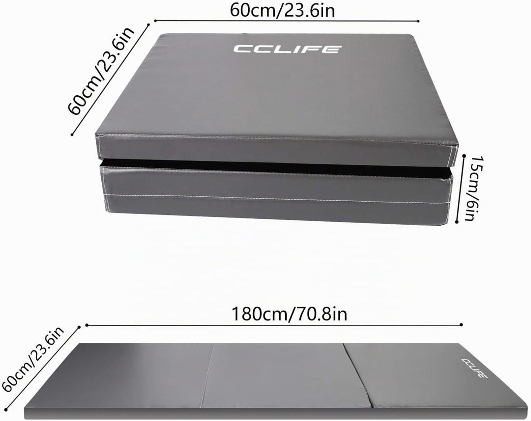 CCLIFE 180x60x5cm Klappbare Weichbodenmatte Turnmatte Fitnessmatte Gymnastikmatte Rutschfeste Sportm