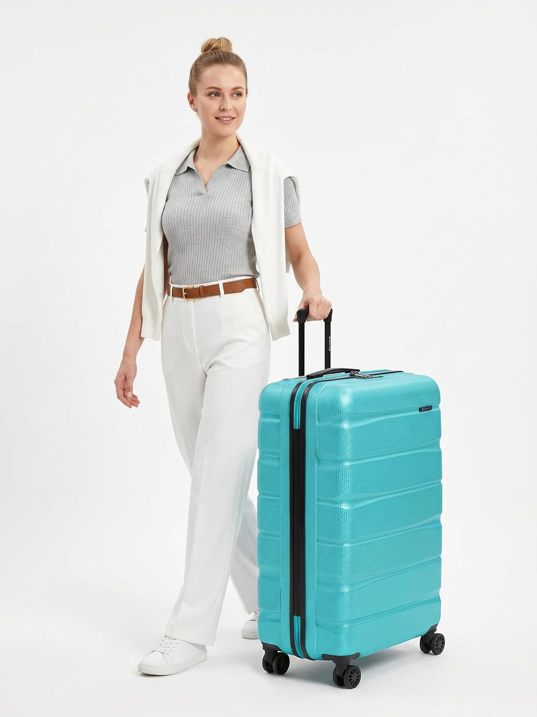 Franky Munich 4.0 Koffer gross | Hartschalen Trolley mit 4 Rollen, Kreuzpackgurt, arretierbarer Grif