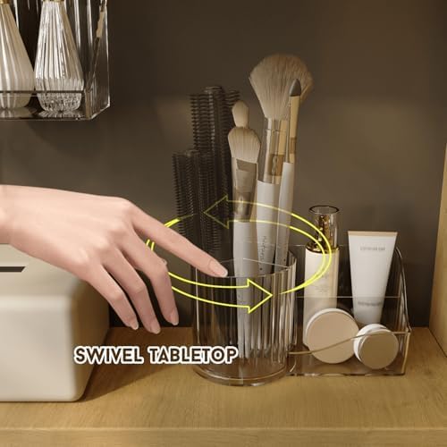 RMAN 6 Stücke Spiegelschrank Organizer Kunststoff Make up Organizer für Bathroom Schminktisch Deskto