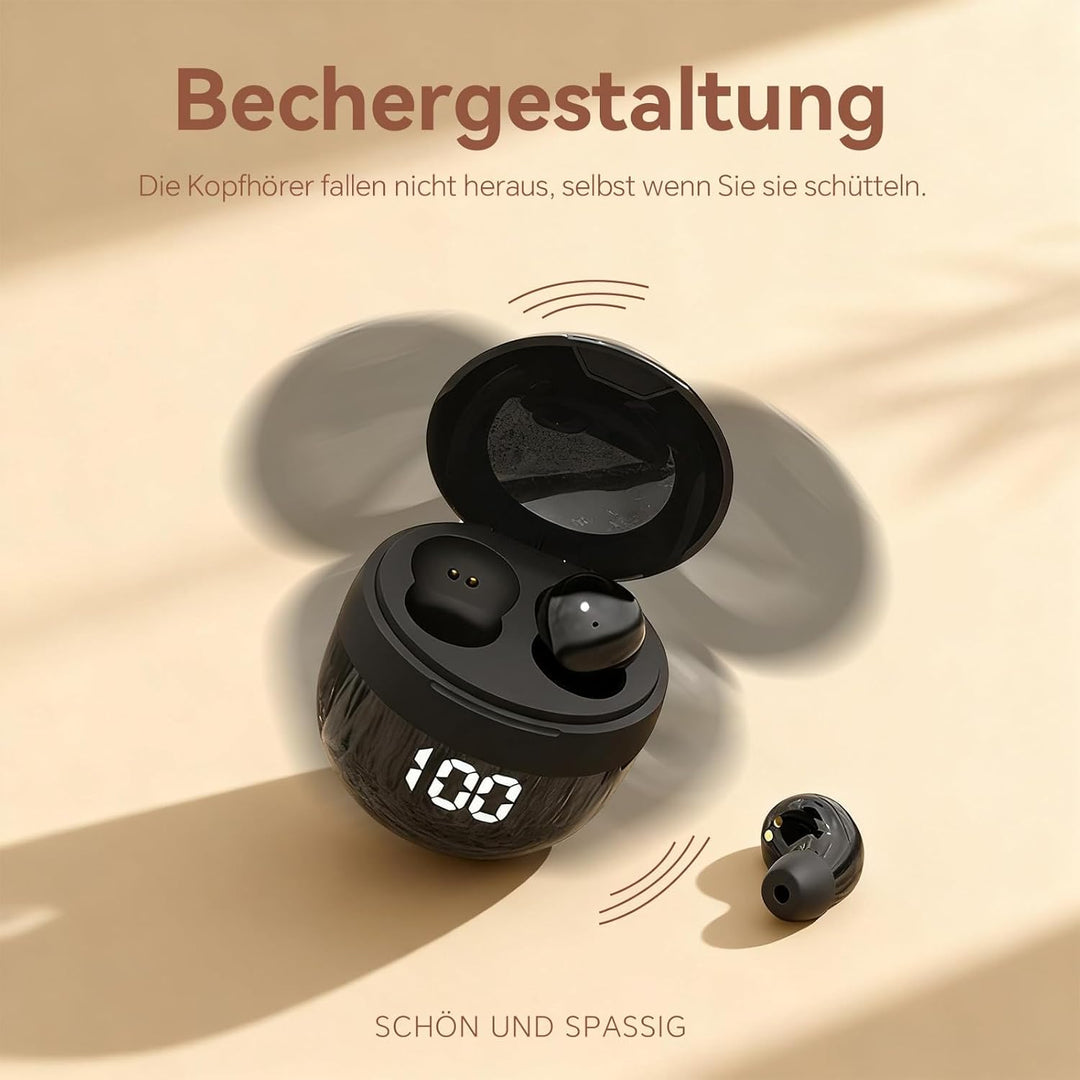 Mini unsichtbare Kopfhörer Bluetooth kabellos in Ear kleinste drahtlose schnurlose Ohrhörer Wireless